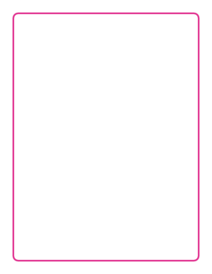 Hot Pink Rounded Thin Line Border