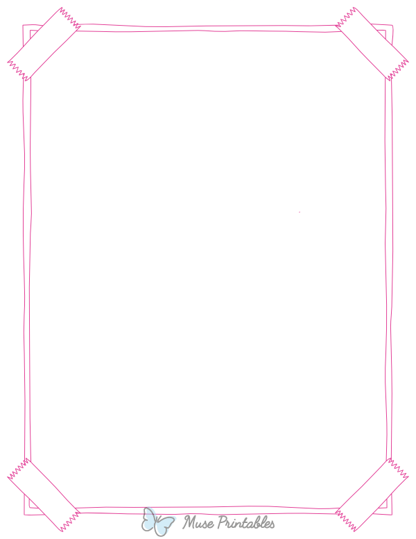 Hot Pink Taped Poster Border