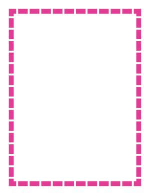 Hot Pink Thick Dashed Line Border