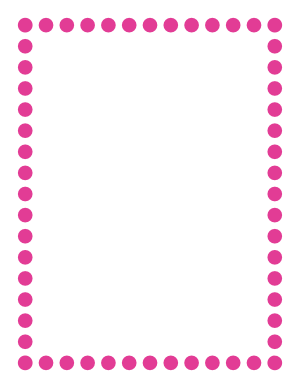 Hot Pink Thick Dotted Line Border