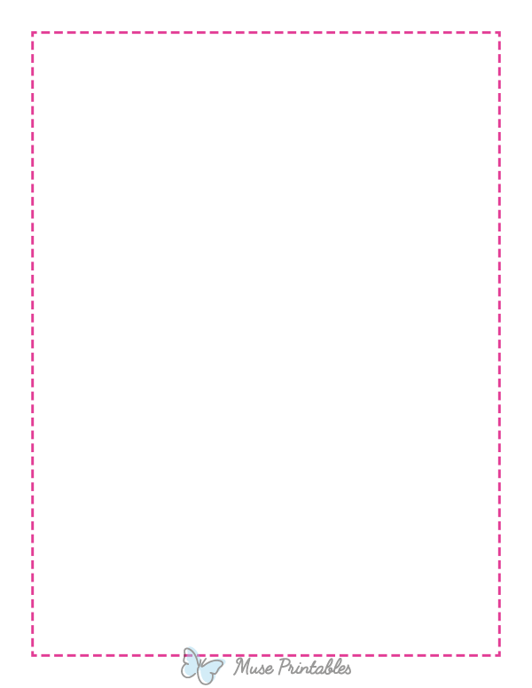 Hot Pink Thin Dashed Line Border