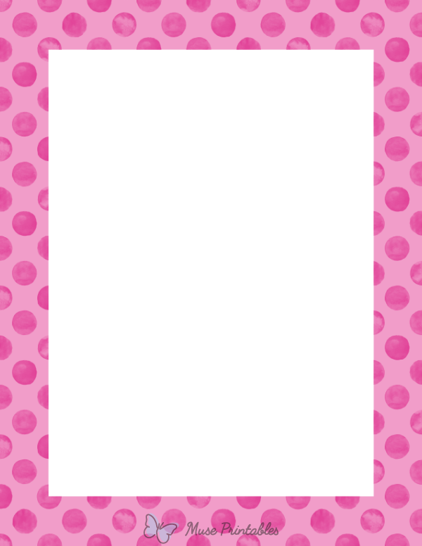 Hot Pink Polka Dot Border Hot Pink Polka Dot Border