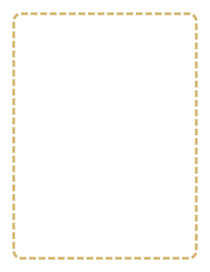 Printable Cream Rounded Medium Dashed Line Page Border