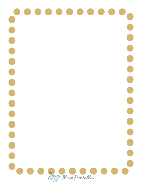 Khaki Rounded Thick Dotted Line Border