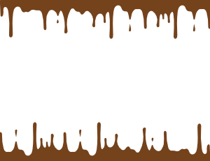 Landscape Brown Dripping Paint Border