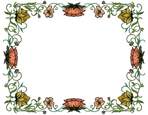 Landscape Floral Art Nouveau Border