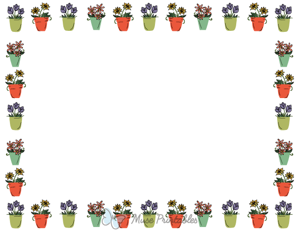 spring page borders for microsoft word