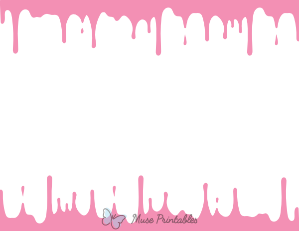 Landscape Pink Dripping Paint Border