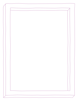 Lavender 3d Doodle Frame Border