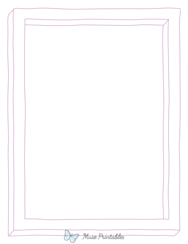Lavender 3d Doodle Frame Border