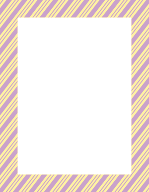 Lavender and Light Yellow Peppermint Stripe Border