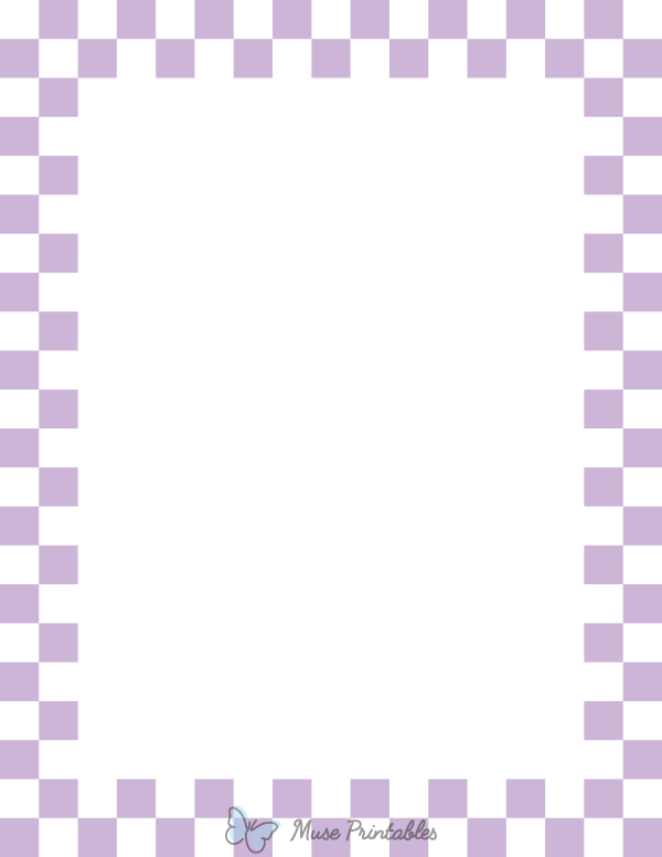 Lavender and White Checkered Border