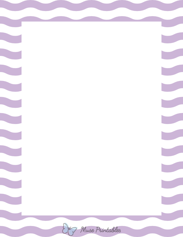 Lavender and White Wavy Stripe Border