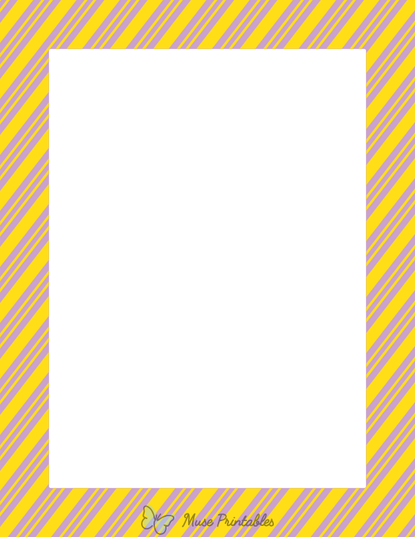 Lavender and Yellow Peppermint Stripe Border