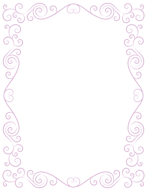 Lavender Elegant Swirl Border