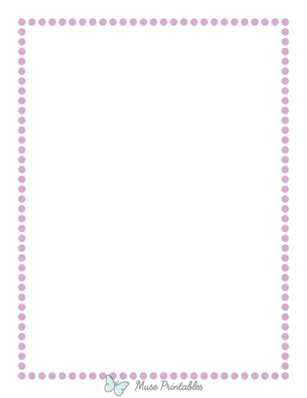 Lavender Medium Dotted Line Border