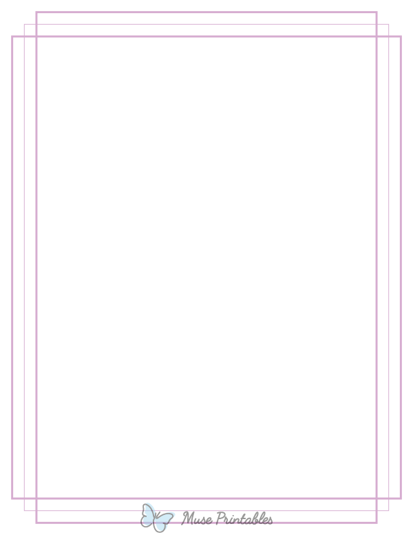 Lavender Minimalist Line Border