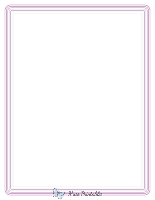 Lavender Rounded Concentric Line Border