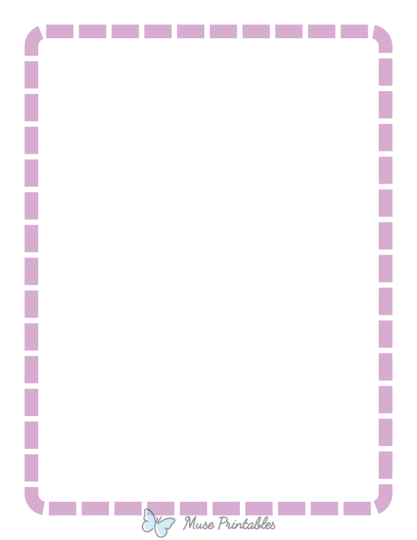 Lavender Rounded Thick Dashed Line Border