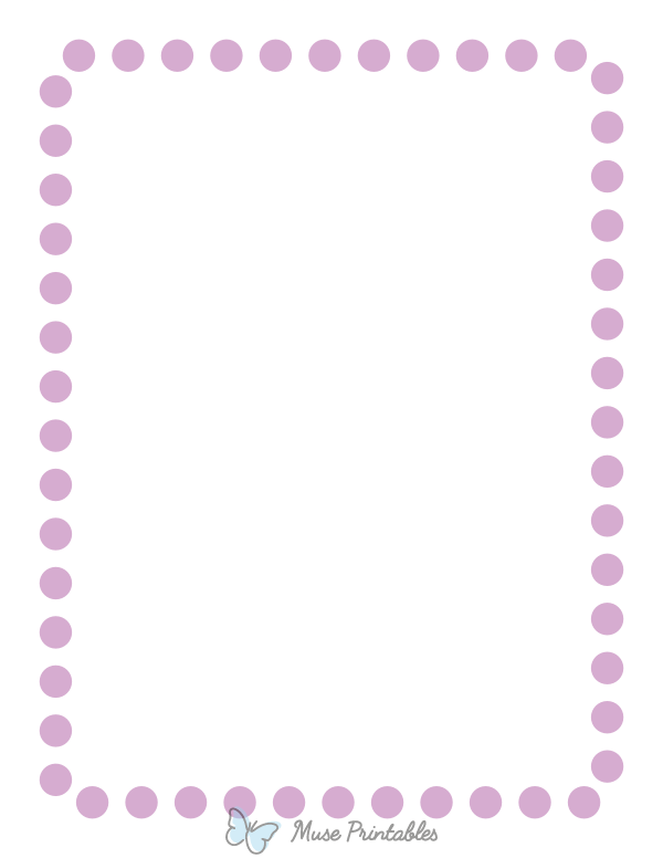 Lavender Rounded Thick Dotted Line Border