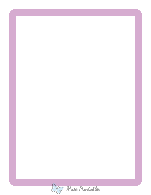 Lavender Rounded Thick Line Border
