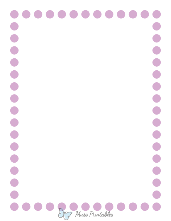 Lavender Thick Dotted Line Border
