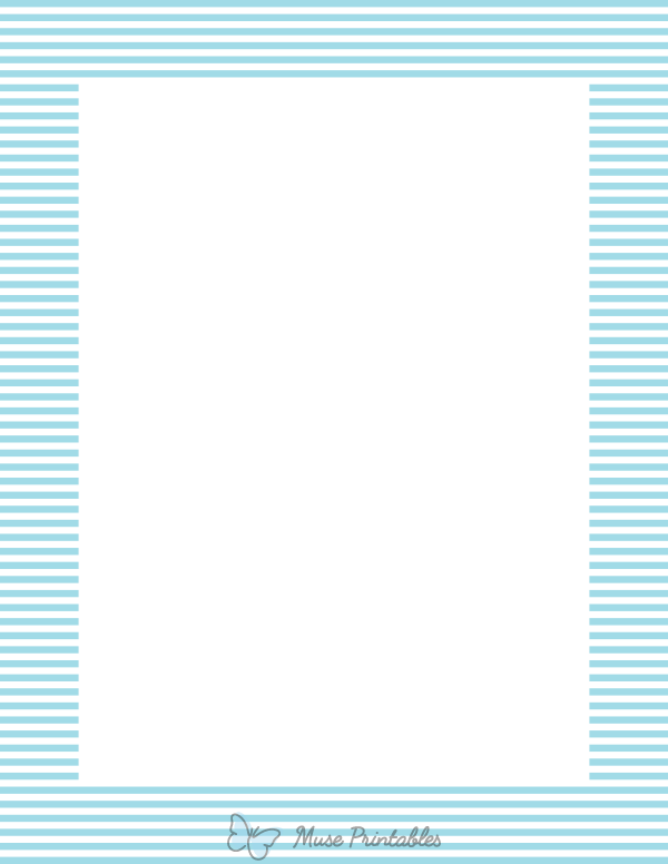 Light Blue And White Mini Horizontal Striped Border
