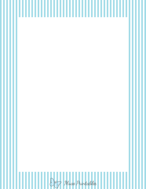 Light Blue And White Mini Vertical Striped Border