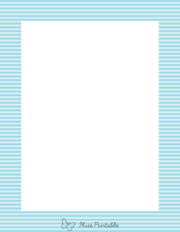 Light Blue Mini Horizontal Striped Border