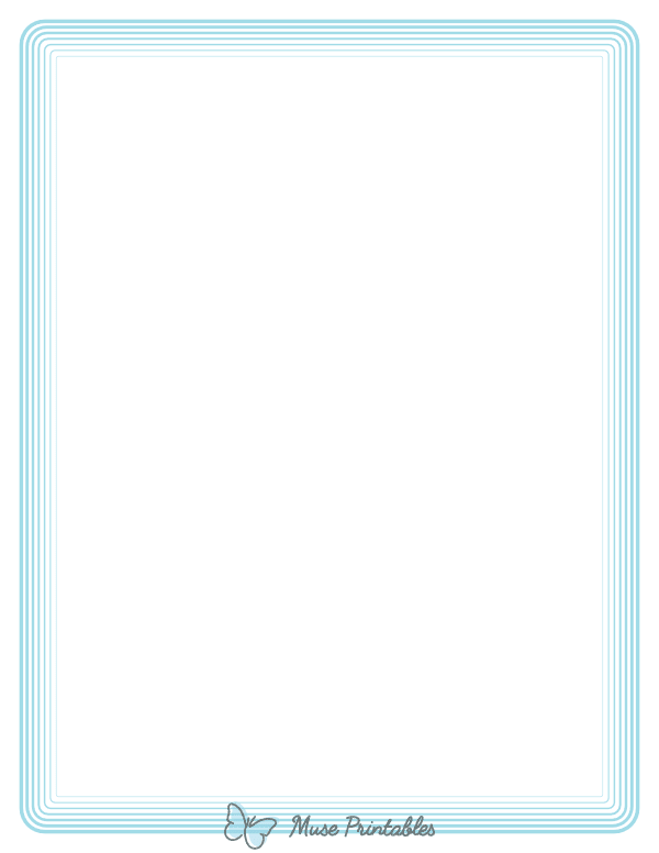 Light Blue Rounded Concentric Line Border