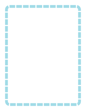Light Blue Rounded Thick Dashed Line Border