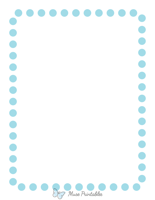 Light Blue Rounded Thick Dotted Line Border