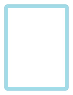 Light Blue Rounded Thick Line Border