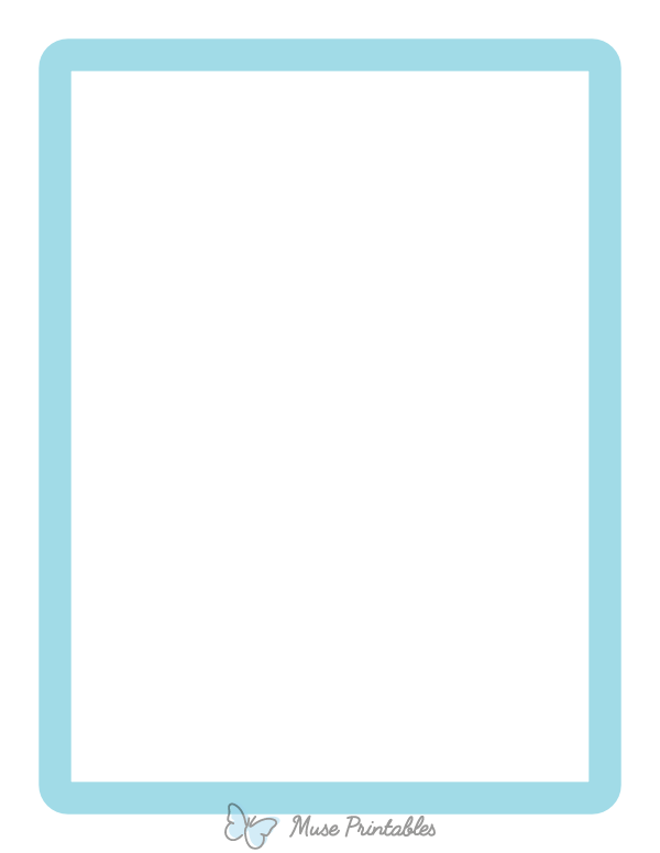 Light Blue Rounded Thick Line Border