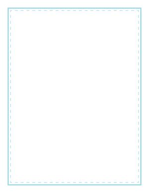 Light Blue Solid And Dashed Line Border