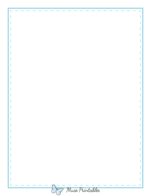 Light Blue Solid And Dashed Line Border