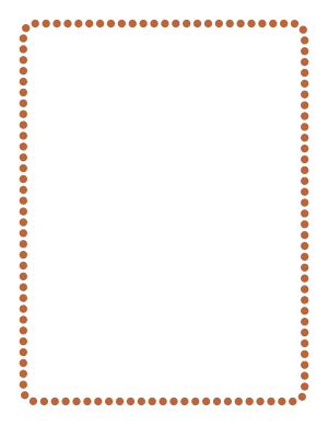 Light Brown Rounded Medium Dotted Line Border