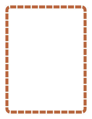 Light Brown Rounded Thick Dashed Line Border