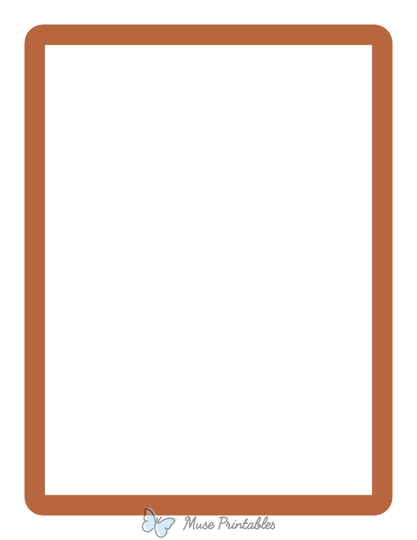 Light Brown Rounded Thick Line Border