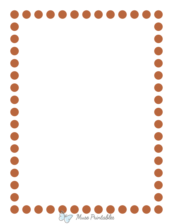 Light Brown Thick Dotted Line Border