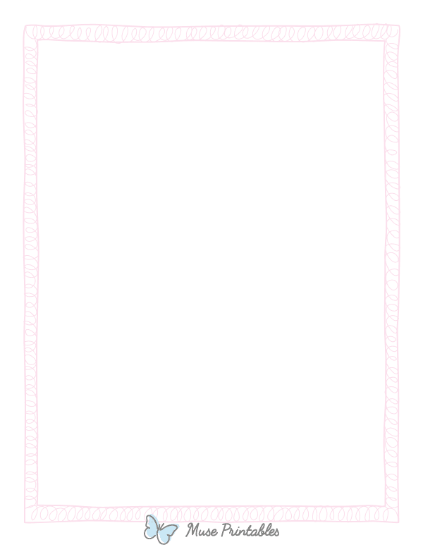 Light Pink Doodle Loop Border