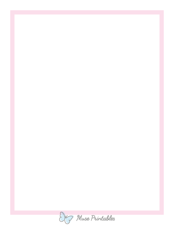 Light Pink Medium Line Border