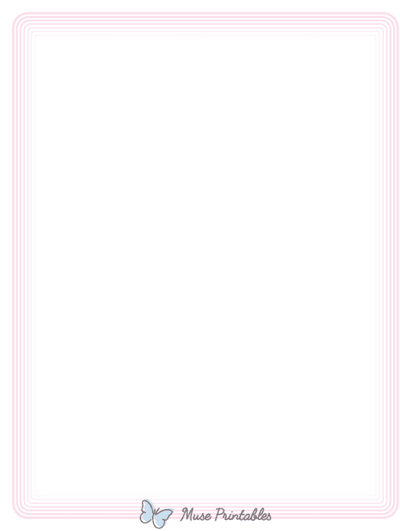 Light Pink Rounded Concentric Line Border