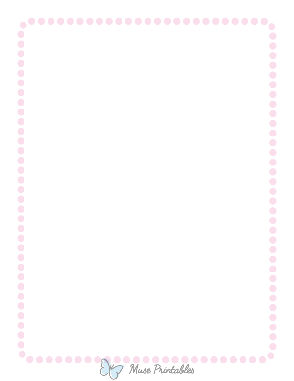 Light Pink Rounded Medium Dotted Line Border
