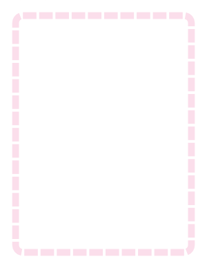 Light Pink Rounded Thick Dashed Line Border