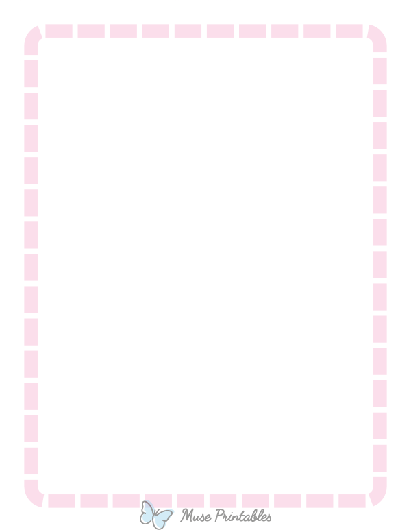 Light Pink Rounded Thick Dashed Line Border