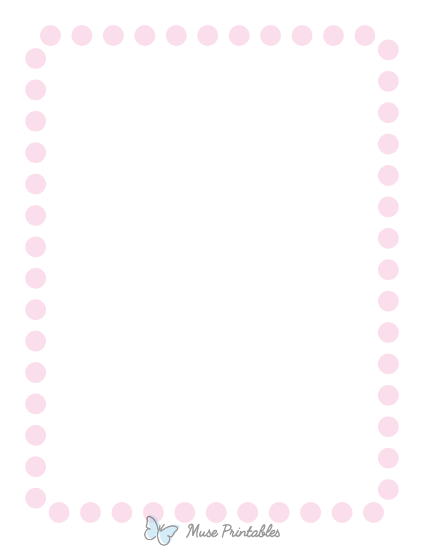 Light Pink Rounded Thick Dotted Line Border