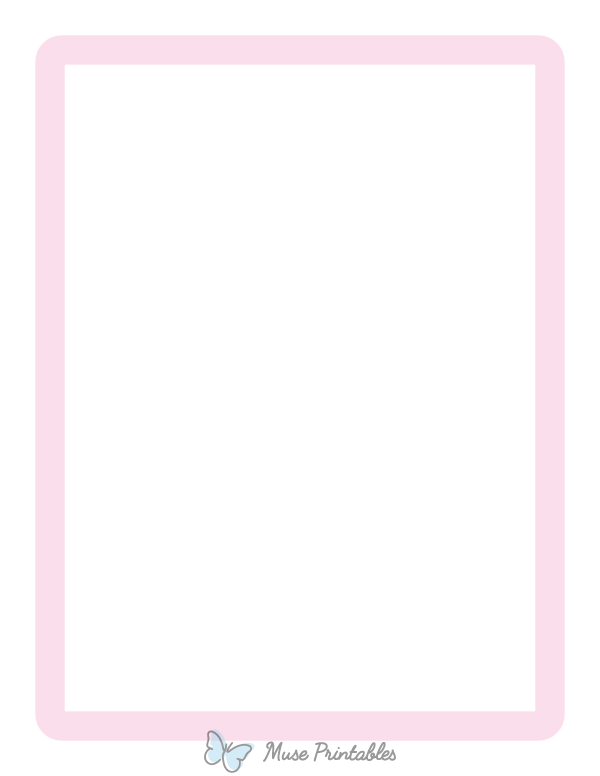 Light Pink Rounded Thick Line Border