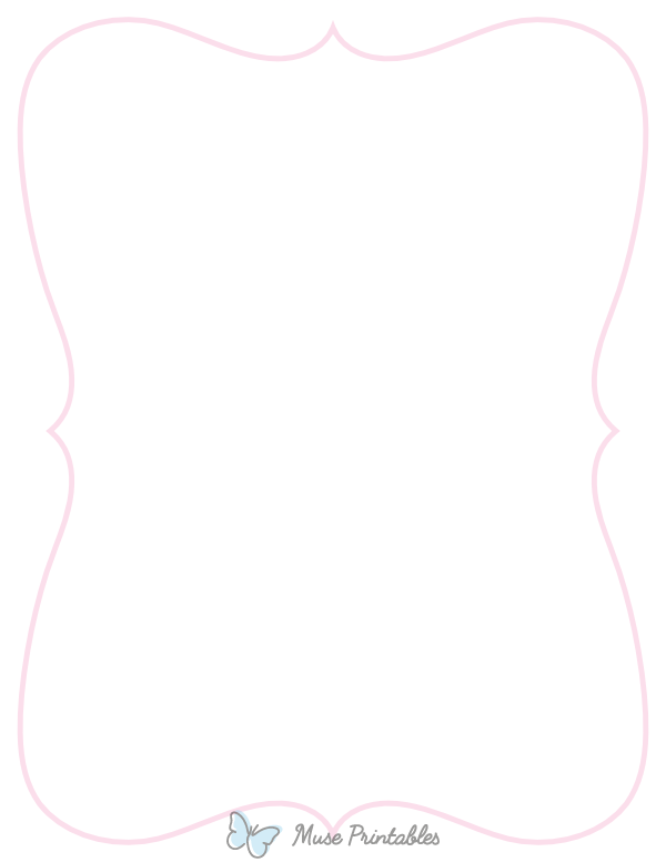 Light Pink Simple Bracket Frame Border