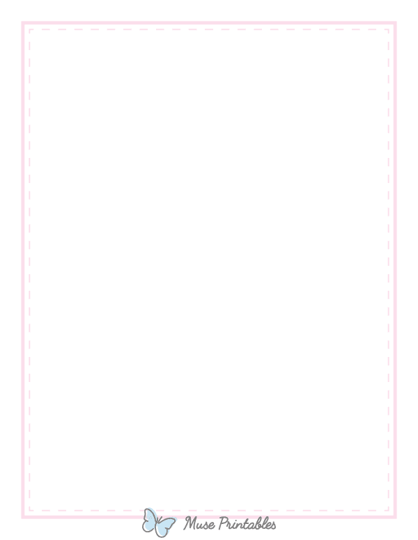Light Pink Solid And Dashed Line Border